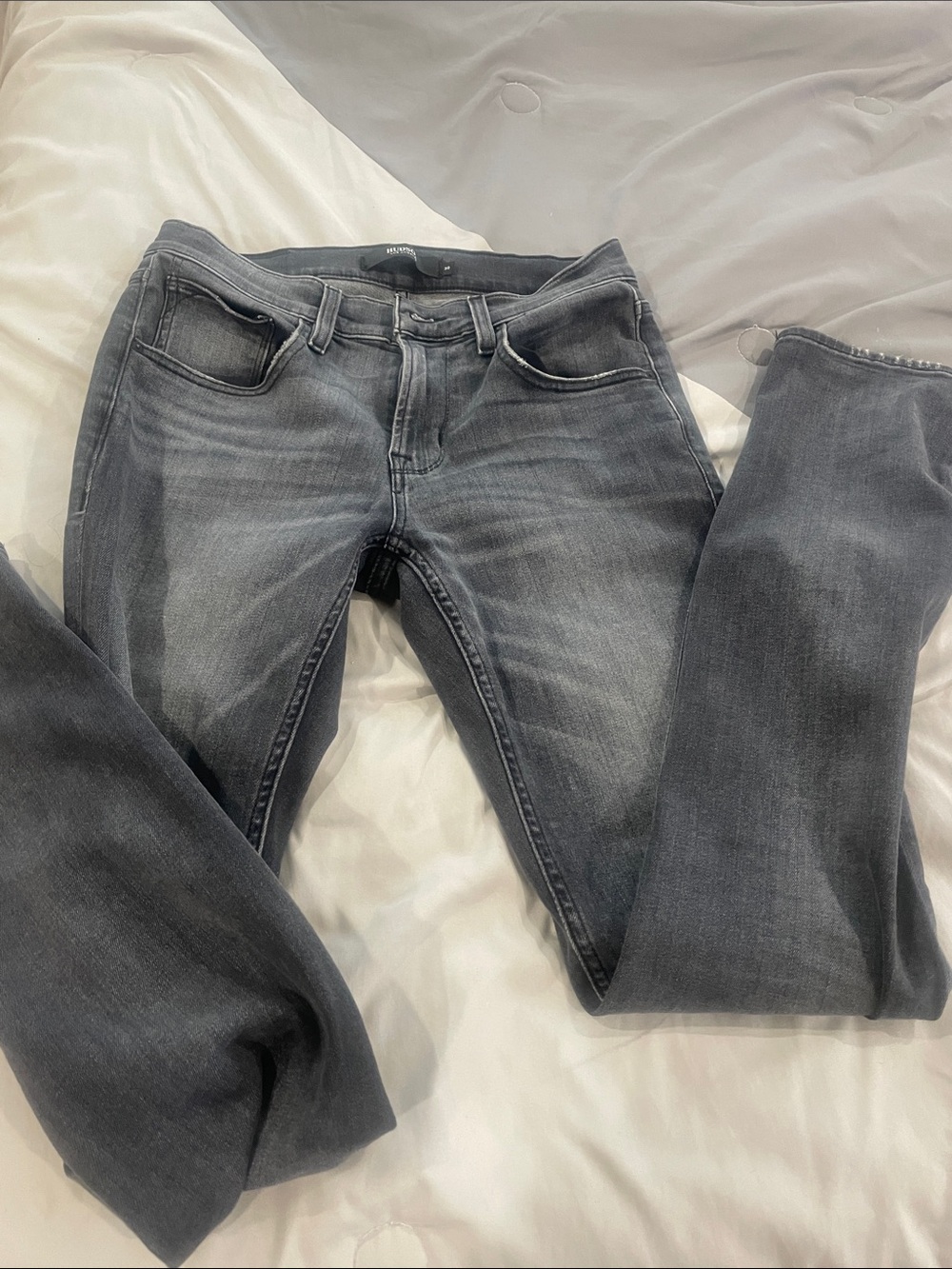 Men’s Hudson Blake slim straight charcoal grey jeans